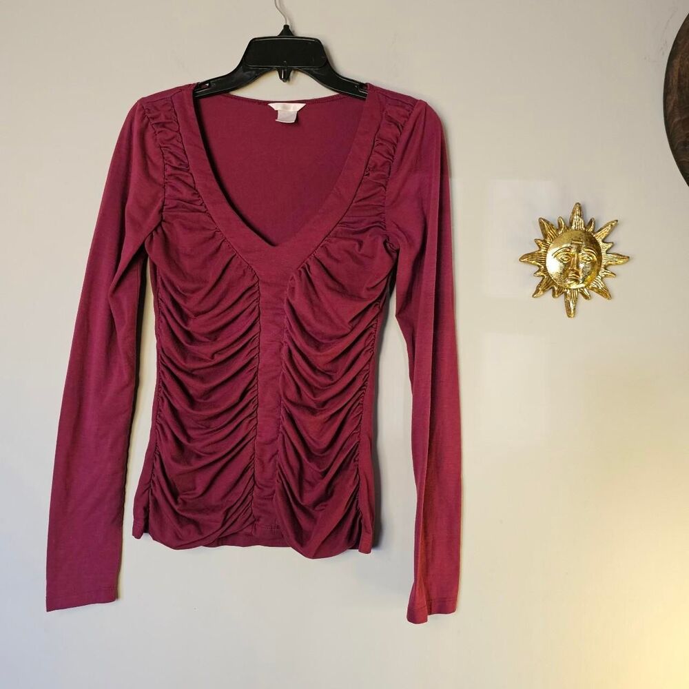 Studio Y Women's Burgundy Blouse